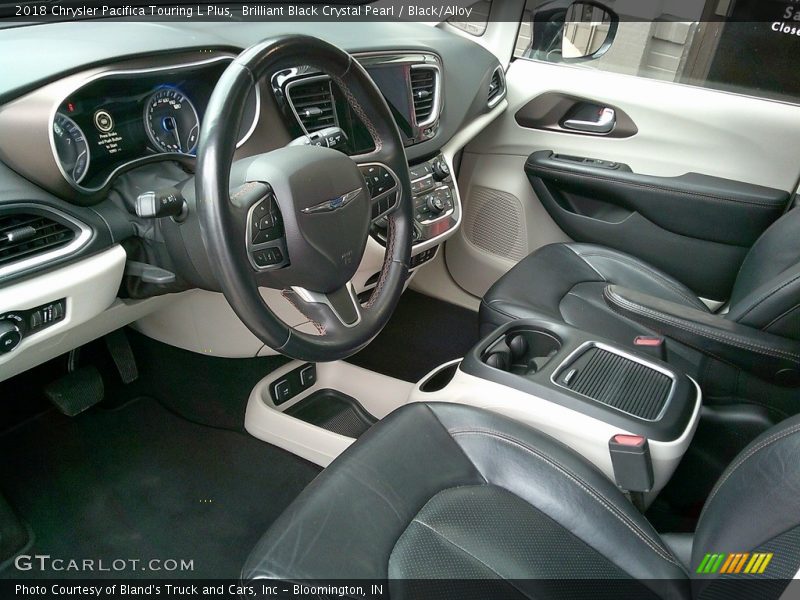 Brilliant Black Crystal Pearl / Black/Alloy 2018 Chrysler Pacifica Touring L Plus