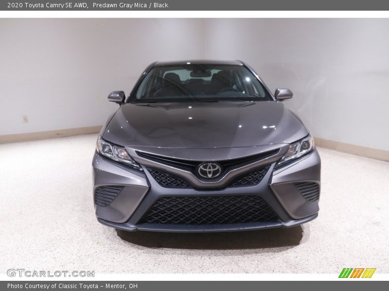 Predawn Gray Mica / Black 2020 Toyota Camry SE AWD