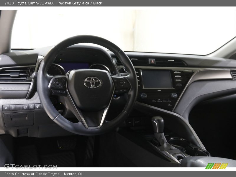Predawn Gray Mica / Black 2020 Toyota Camry SE AWD