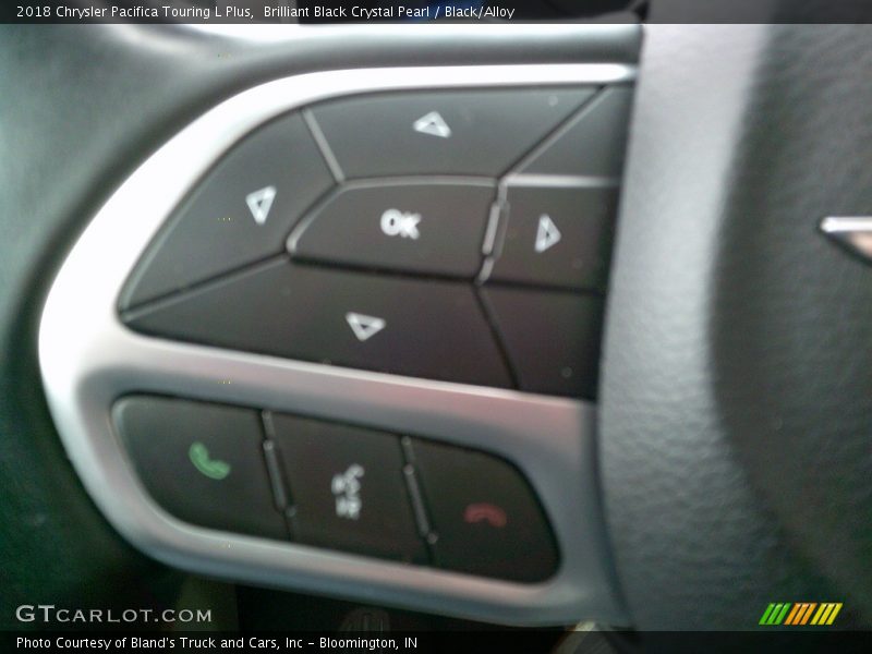 Brilliant Black Crystal Pearl / Black/Alloy 2018 Chrysler Pacifica Touring L Plus