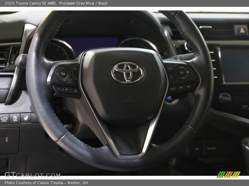 Predawn Gray Mica / Black 2020 Toyota Camry SE AWD
