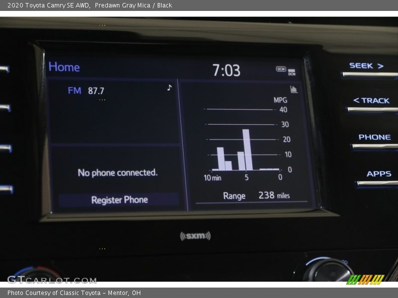 Predawn Gray Mica / Black 2020 Toyota Camry SE AWD