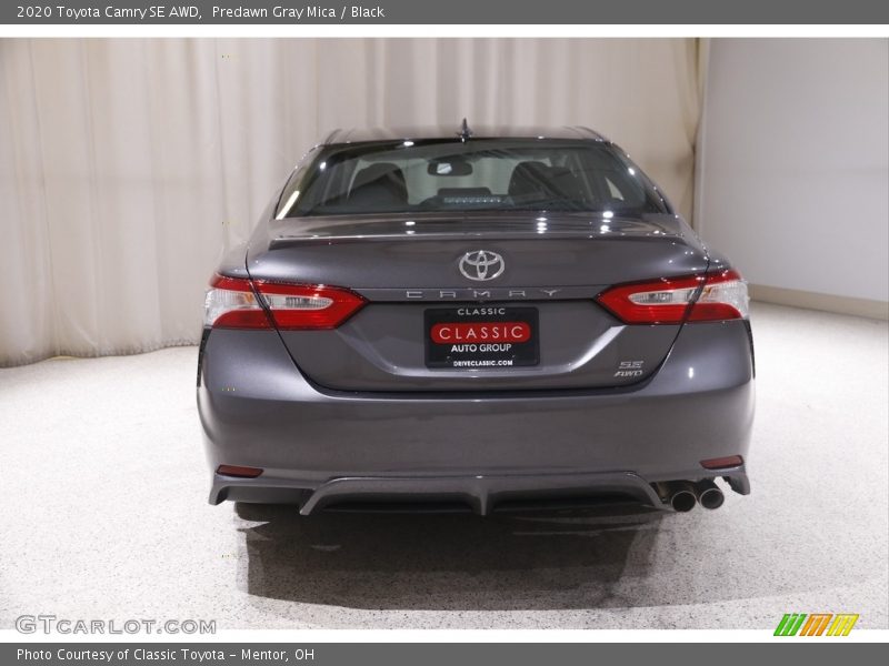 Predawn Gray Mica / Black 2020 Toyota Camry SE AWD