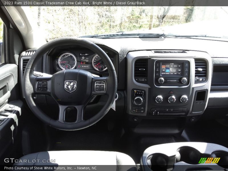 Bright White / Diesel Gray/Black 2023 Ram 1500 Classic Tradesman Crew Cab 4x4