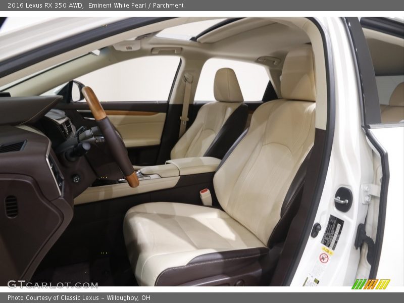 Front Seat of 2016 RX 350 AWD