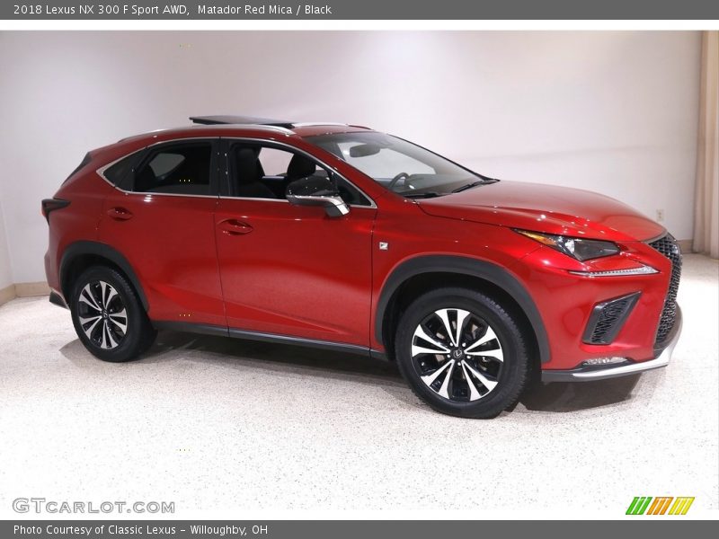 Matador Red Mica / Black 2018 Lexus NX 300 F Sport AWD
