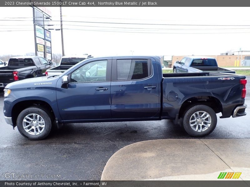 Northsky Blue Metallic / Jet Black 2023 Chevrolet Silverado 1500 LT Crew Cab 4x4