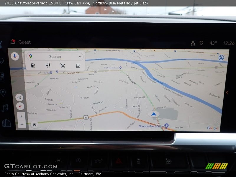 Northsky Blue Metallic / Jet Black 2023 Chevrolet Silverado 1500 LT Crew Cab 4x4