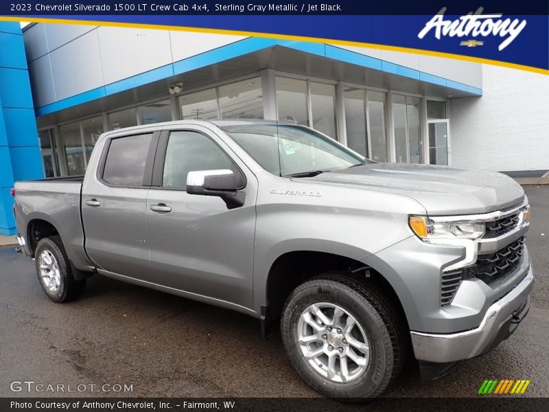 Sterling Gray Metallic / Jet Black 2023 Chevrolet Silverado 1500 LT Crew Cab 4x4