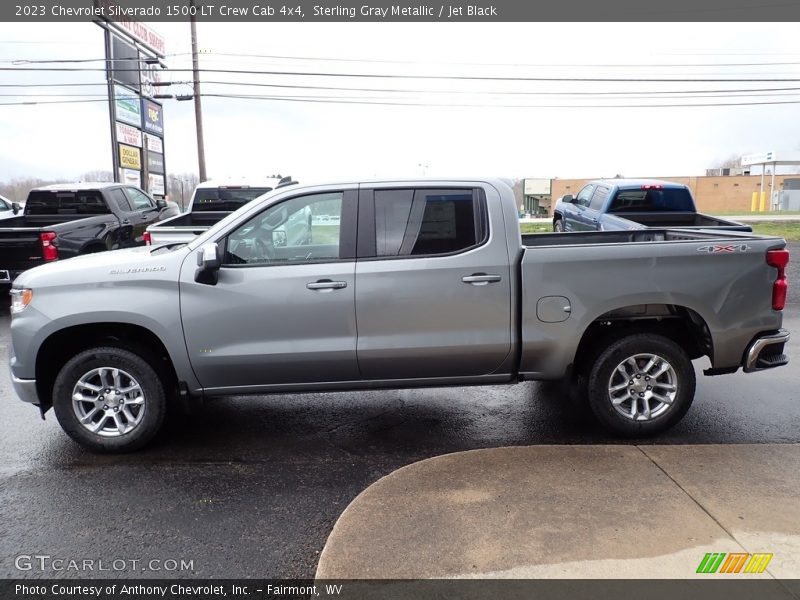 Sterling Gray Metallic / Jet Black 2023 Chevrolet Silverado 1500 LT Crew Cab 4x4
