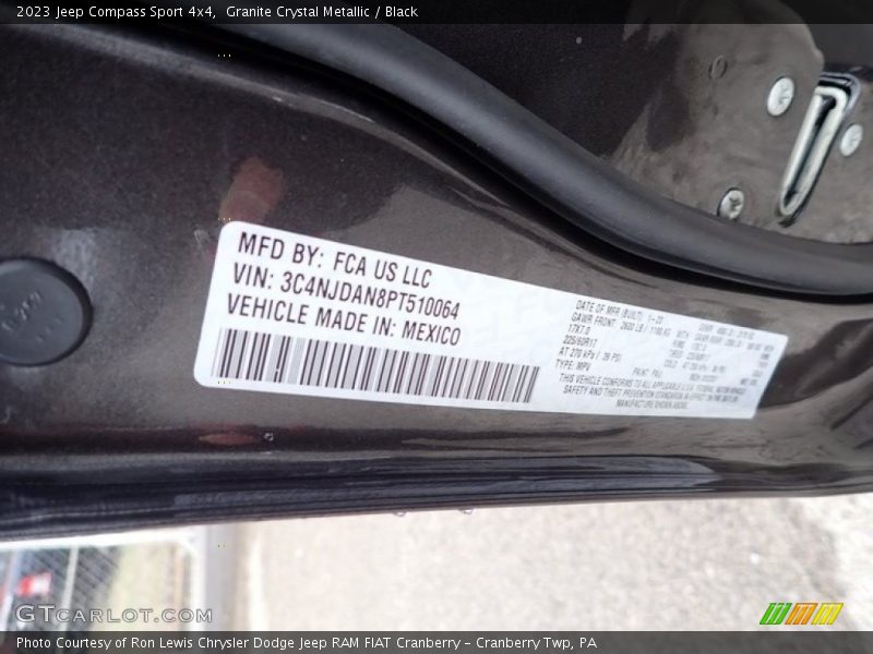 Granite Crystal Metallic / Black 2023 Jeep Compass Sport 4x4