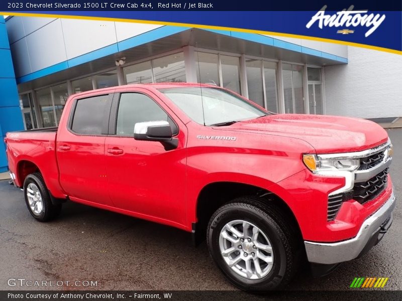 Red Hot / Jet Black 2023 Chevrolet Silverado 1500 LT Crew Cab 4x4