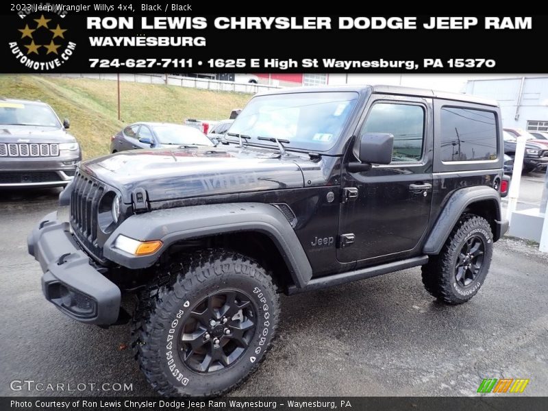 Black / Black 2023 Jeep Wrangler Willys 4x4