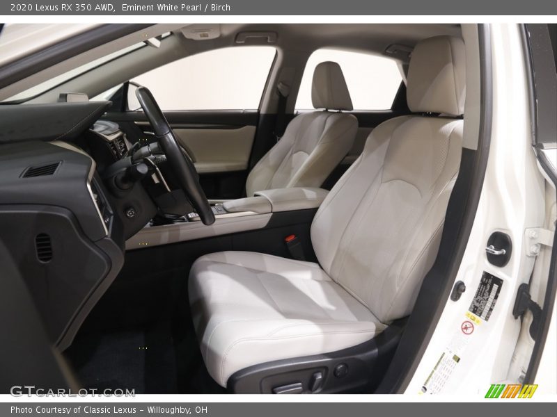 Front Seat of 2020 RX 350 AWD