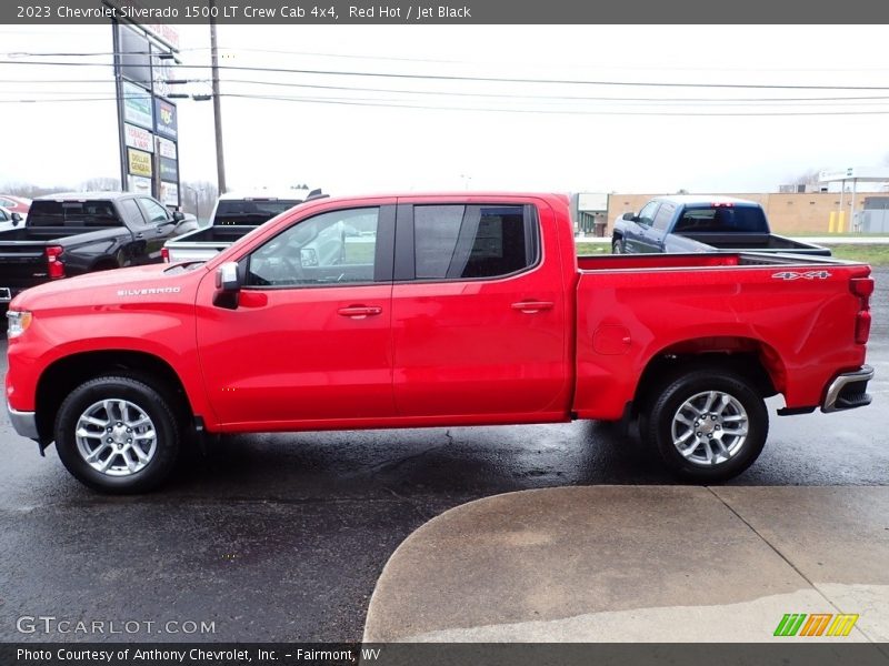 Red Hot / Jet Black 2023 Chevrolet Silverado 1500 LT Crew Cab 4x4