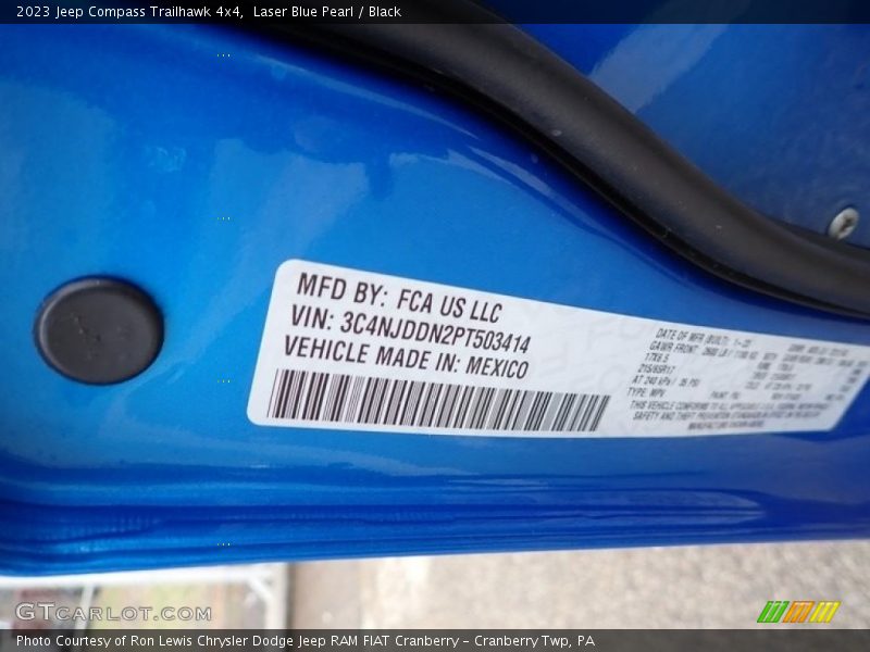Laser Blue Pearl / Black 2023 Jeep Compass Trailhawk 4x4
