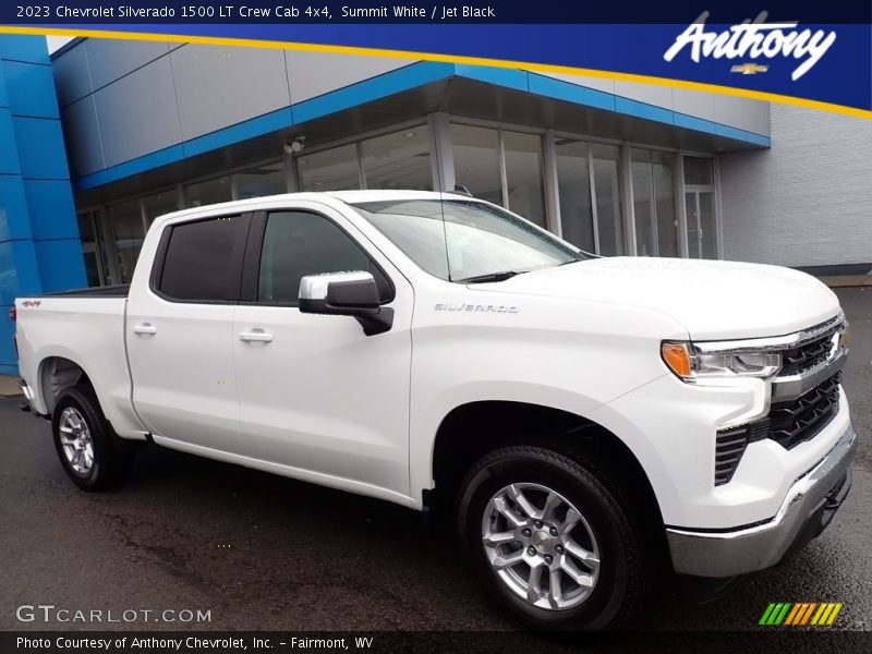 Summit White / Jet Black 2023 Chevrolet Silverado 1500 LT Crew Cab 4x4
