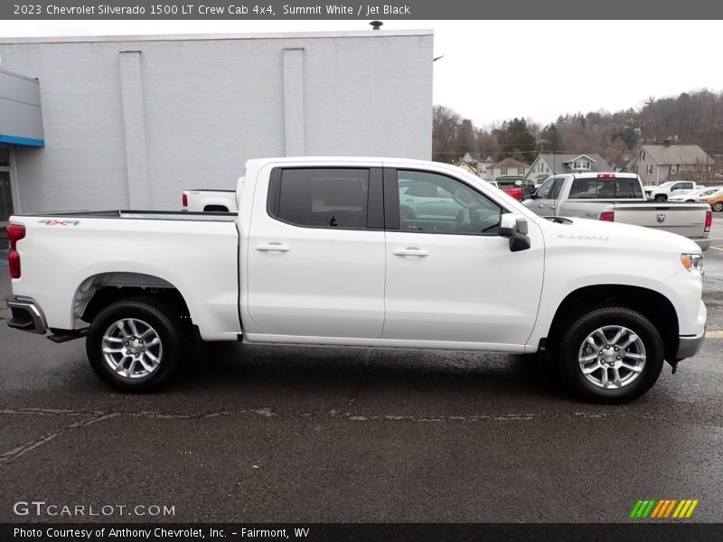Summit White / Jet Black 2023 Chevrolet Silverado 1500 LT Crew Cab 4x4