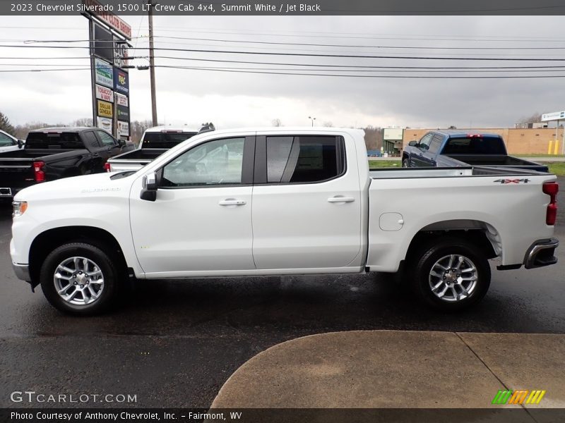 Summit White / Jet Black 2023 Chevrolet Silverado 1500 LT Crew Cab 4x4