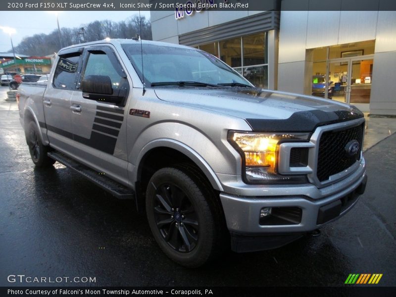 Iconic Silver / Sport Special Edition Black/Red 2020 Ford F150 XLT SuperCrew 4x4
