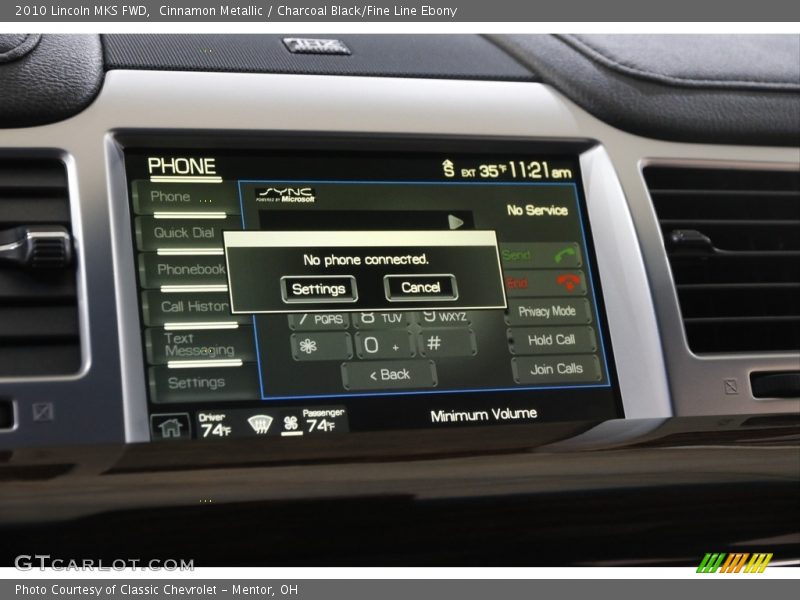 Cinnamon Metallic / Charcoal Black/Fine Line Ebony 2010 Lincoln MKS FWD