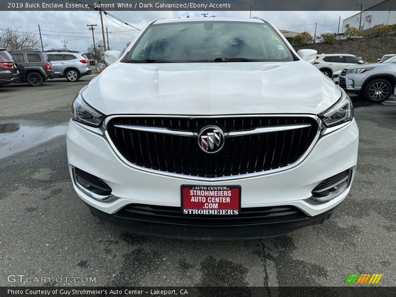 Summit White / Dark Galvanized/Ebony Accents 2019 Buick Enclave Essence