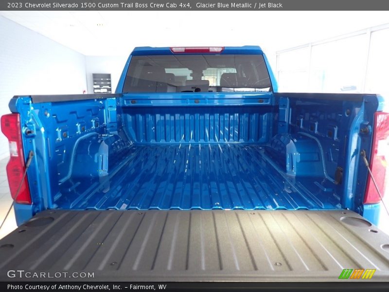 Glacier Blue Metallic / Jet Black 2023 Chevrolet Silverado 1500 Custom Trail Boss Crew Cab 4x4