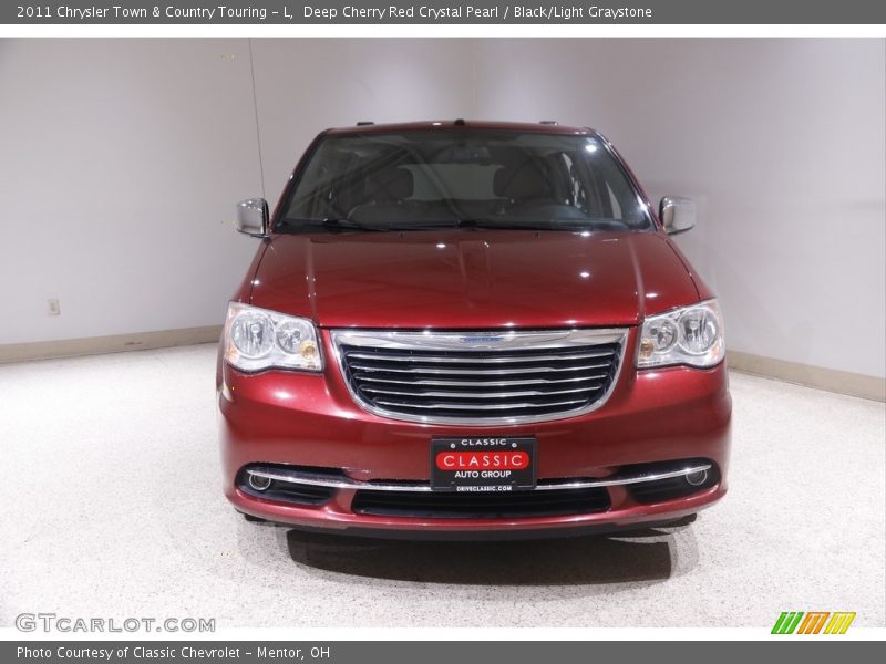 Deep Cherry Red Crystal Pearl / Black/Light Graystone 2011 Chrysler Town & Country Touring - L