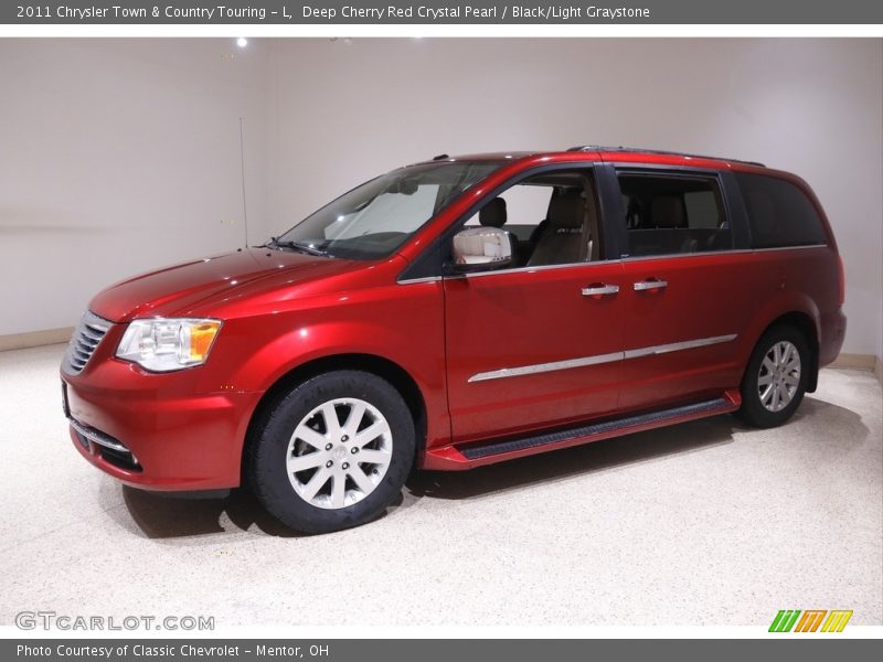 Deep Cherry Red Crystal Pearl / Black/Light Graystone 2011 Chrysler Town & Country Touring - L