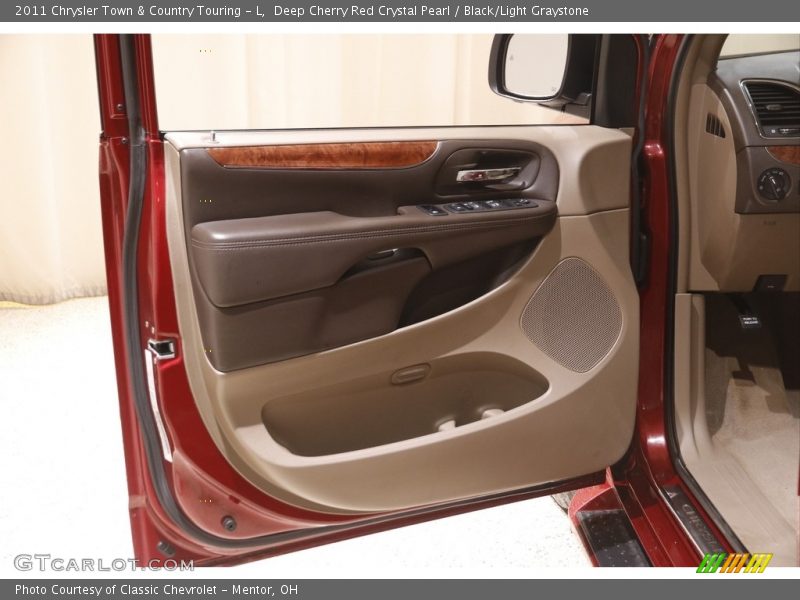 Deep Cherry Red Crystal Pearl / Black/Light Graystone 2011 Chrysler Town & Country Touring - L
