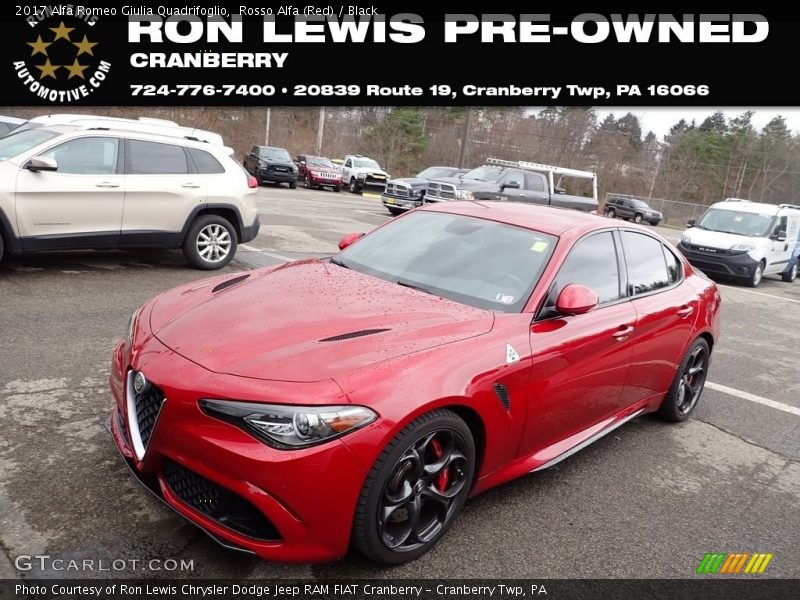 Rosso Alfa (Red) / Black 2017 Alfa Romeo Giulia Quadrifoglio