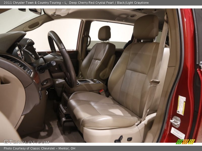 Deep Cherry Red Crystal Pearl / Black/Light Graystone 2011 Chrysler Town & Country Touring - L