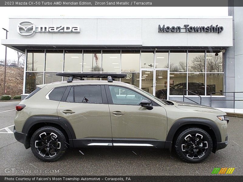 Zircon Sand Metallic / Terracotta 2023 Mazda CX-50 Turbo AWD Meridian Edition