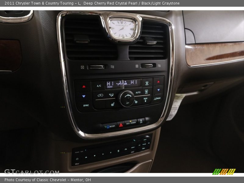 Deep Cherry Red Crystal Pearl / Black/Light Graystone 2011 Chrysler Town & Country Touring - L