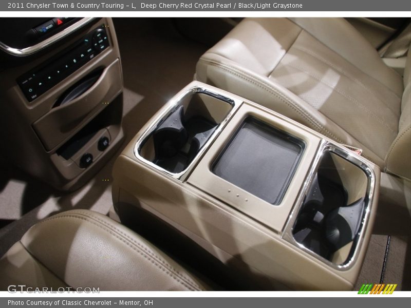 Deep Cherry Red Crystal Pearl / Black/Light Graystone 2011 Chrysler Town & Country Touring - L