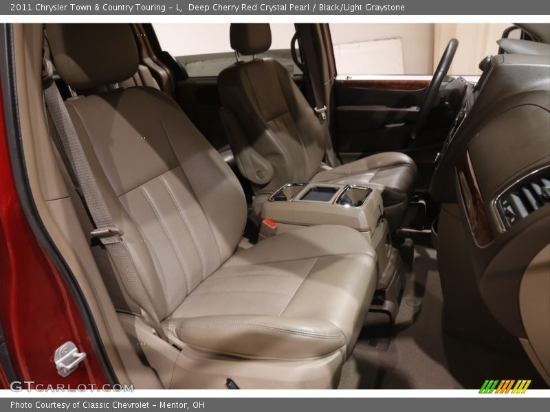 Deep Cherry Red Crystal Pearl / Black/Light Graystone 2011 Chrysler Town & Country Touring - L