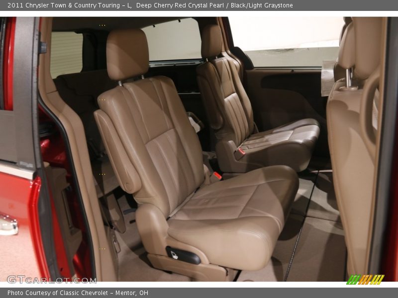 Deep Cherry Red Crystal Pearl / Black/Light Graystone 2011 Chrysler Town & Country Touring - L