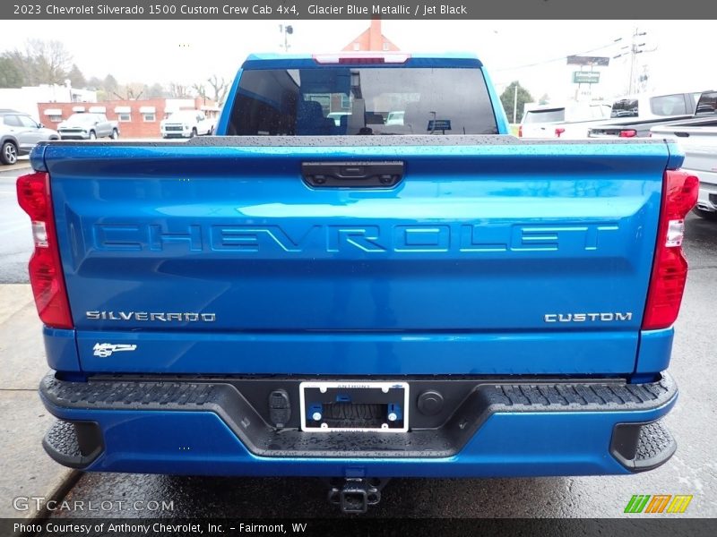 Glacier Blue Metallic / Jet Black 2023 Chevrolet Silverado 1500 Custom Crew Cab 4x4