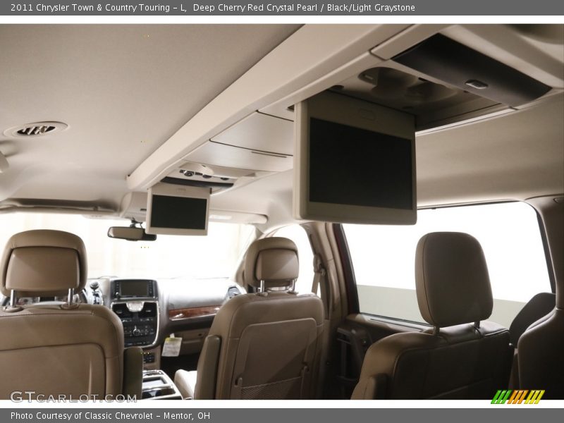 Deep Cherry Red Crystal Pearl / Black/Light Graystone 2011 Chrysler Town & Country Touring - L