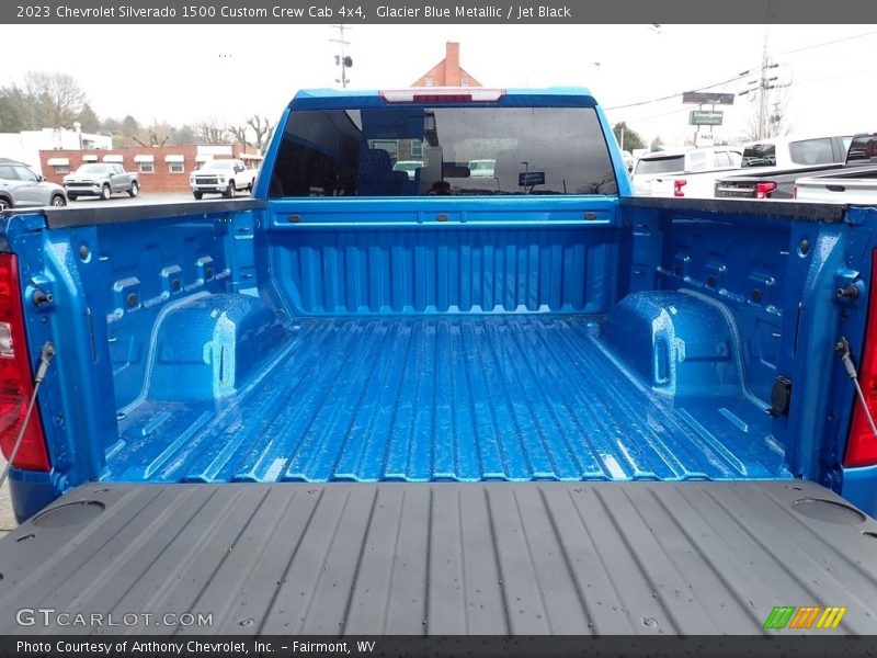 Glacier Blue Metallic / Jet Black 2023 Chevrolet Silverado 1500 Custom Crew Cab 4x4