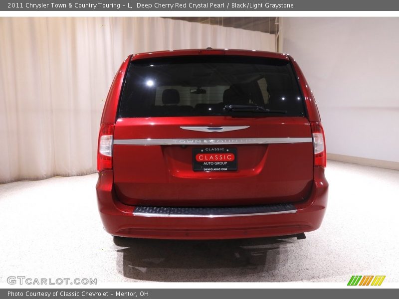 Deep Cherry Red Crystal Pearl / Black/Light Graystone 2011 Chrysler Town & Country Touring - L