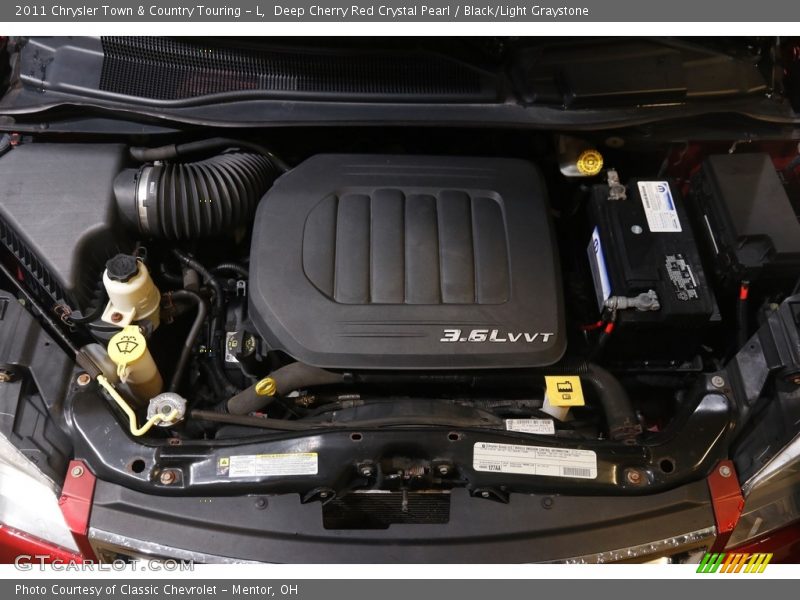Deep Cherry Red Crystal Pearl / Black/Light Graystone 2011 Chrysler Town & Country Touring - L