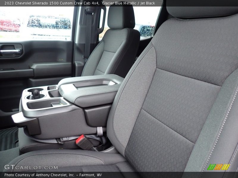 Glacier Blue Metallic / Jet Black 2023 Chevrolet Silverado 1500 Custom Crew Cab 4x4