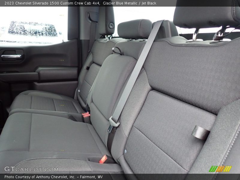 Glacier Blue Metallic / Jet Black 2023 Chevrolet Silverado 1500 Custom Crew Cab 4x4