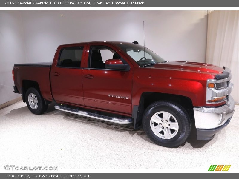 Siren Red Tintcoat / Jet Black 2016 Chevrolet Silverado 1500 LT Crew Cab 4x4