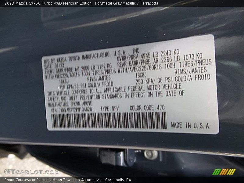 Polymetal Gray Metallic / Terracotta 2023 Mazda CX-50 Turbo AWD Meridian Edition