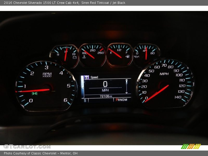 Siren Red Tintcoat / Jet Black 2016 Chevrolet Silverado 1500 LT Crew Cab 4x4