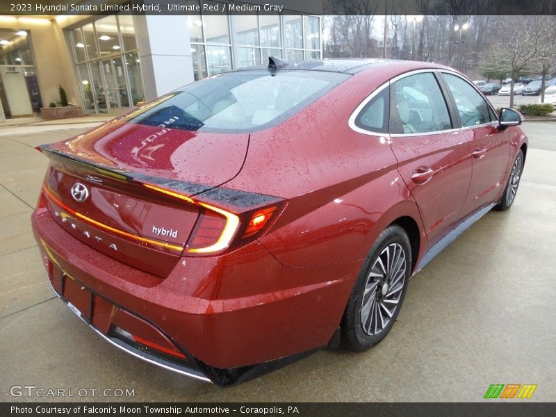 Ultimate Red / Medium Gray 2023 Hyundai Sonata Limited Hybrid