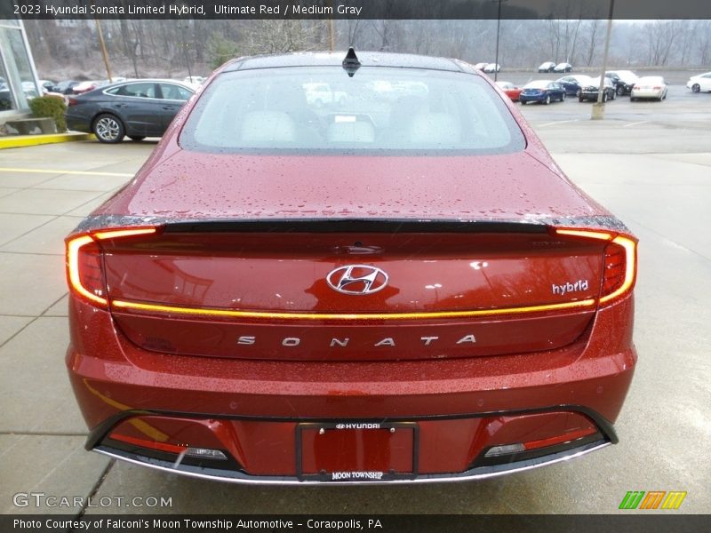 Ultimate Red / Medium Gray 2023 Hyundai Sonata Limited Hybrid