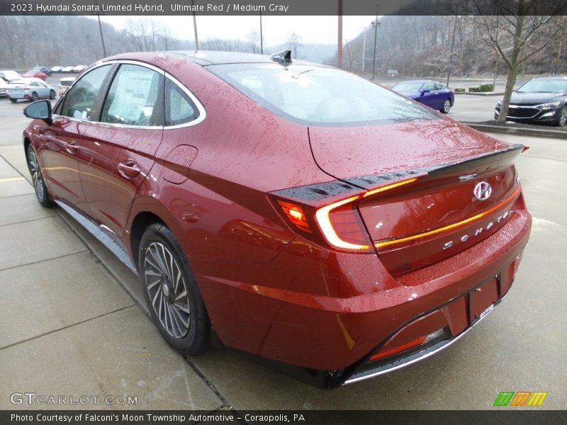 Ultimate Red / Medium Gray 2023 Hyundai Sonata Limited Hybrid
